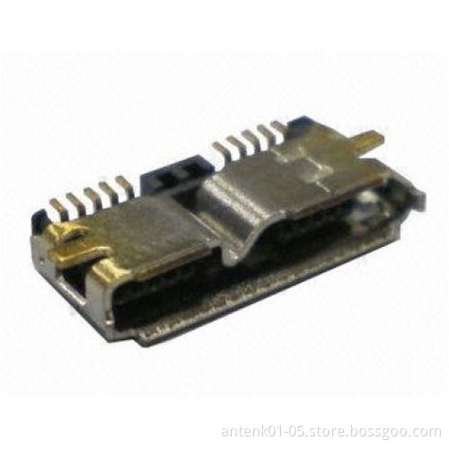 Micro USB3.0 Female Connector, SMT with AB Type, 10 Poles